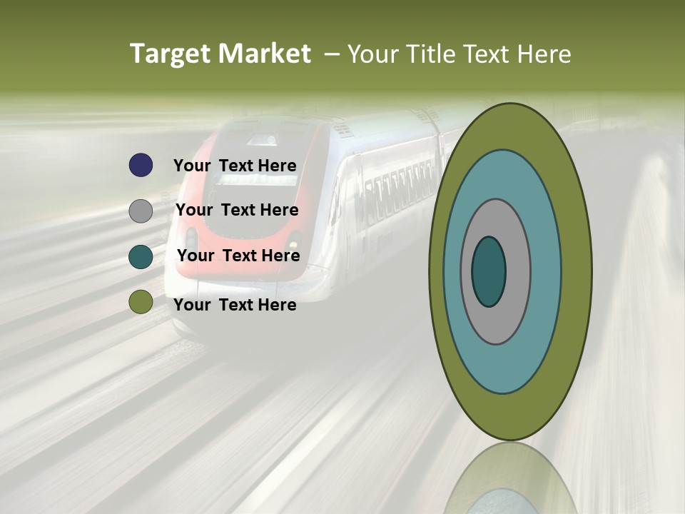 Train Speeding Along Its Tracks. Motion Blur. PowerPoint Template