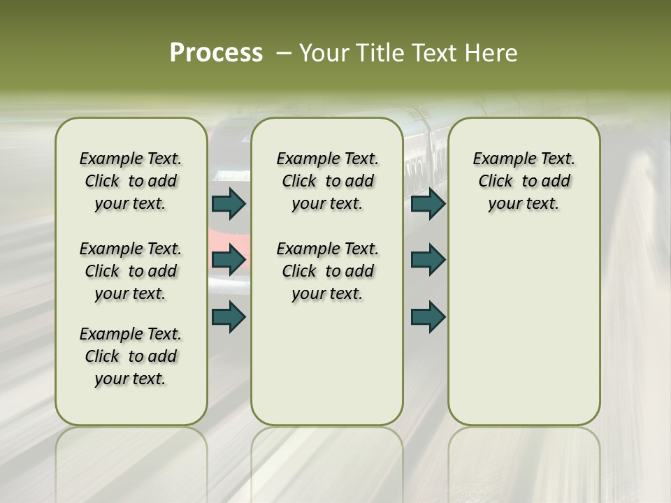 Train Speeding Along Its Tracks. Motion Blur. PowerPoint Template