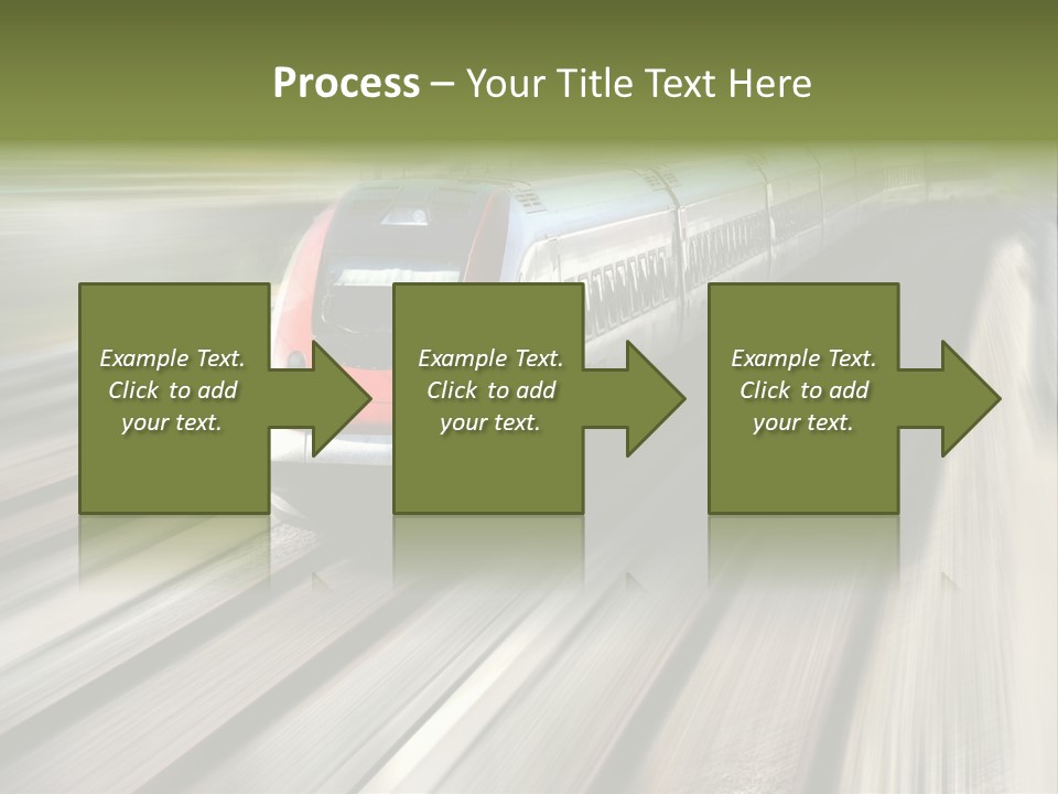 Train Speeding Along Its Tracks. Motion Blur. PowerPoint Template