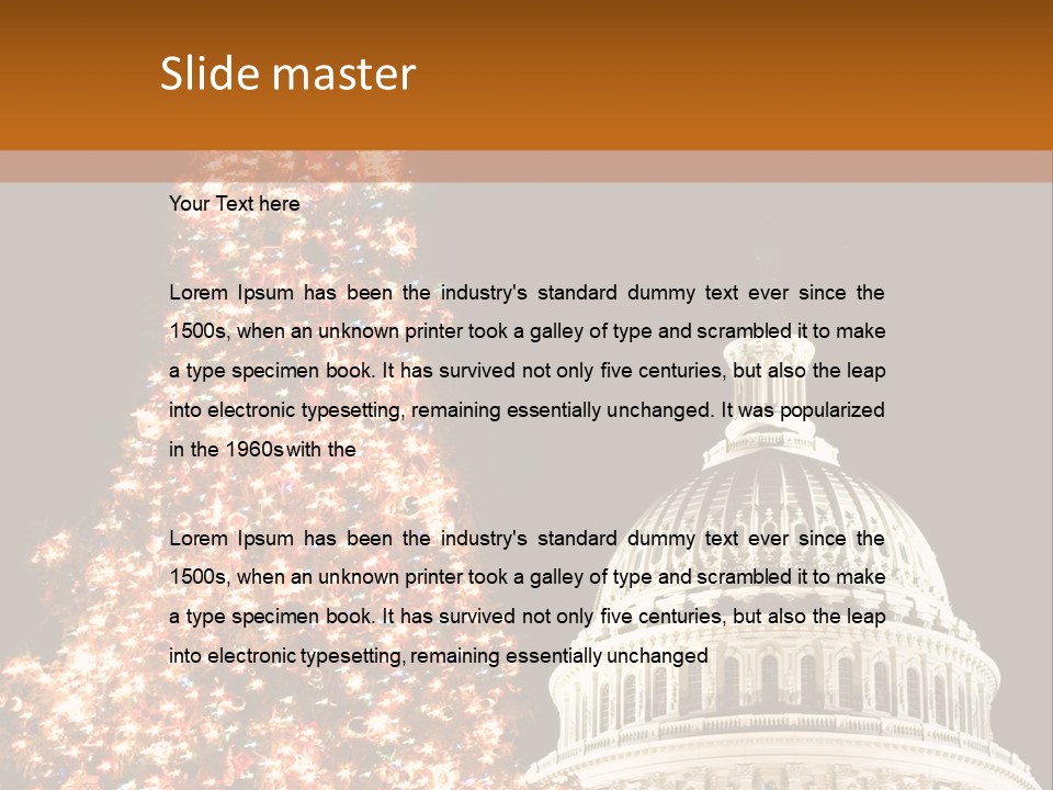 Christmas In Washington Dc PowerPoint Template