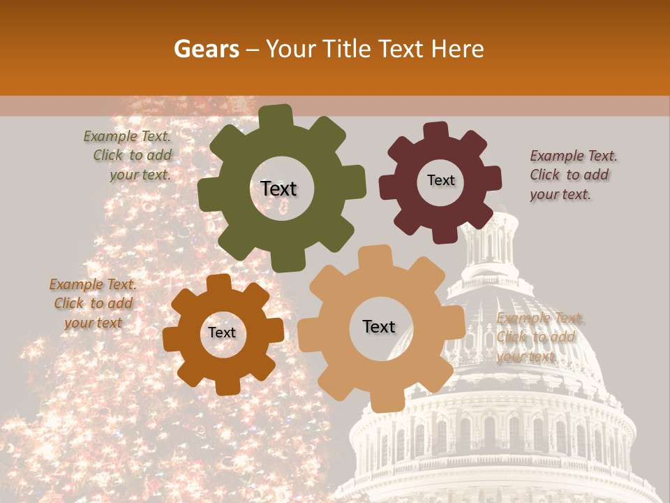 Christmas In Washington Dc PowerPoint Template