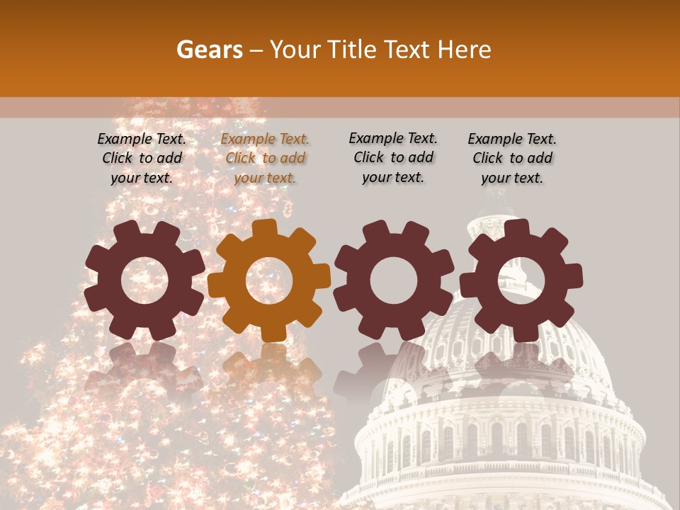 Christmas In Washington Dc PowerPoint Template