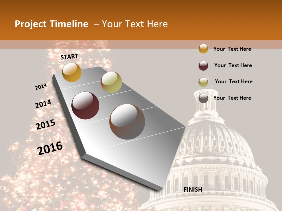 Christmas In Washington Dc PowerPoint Template