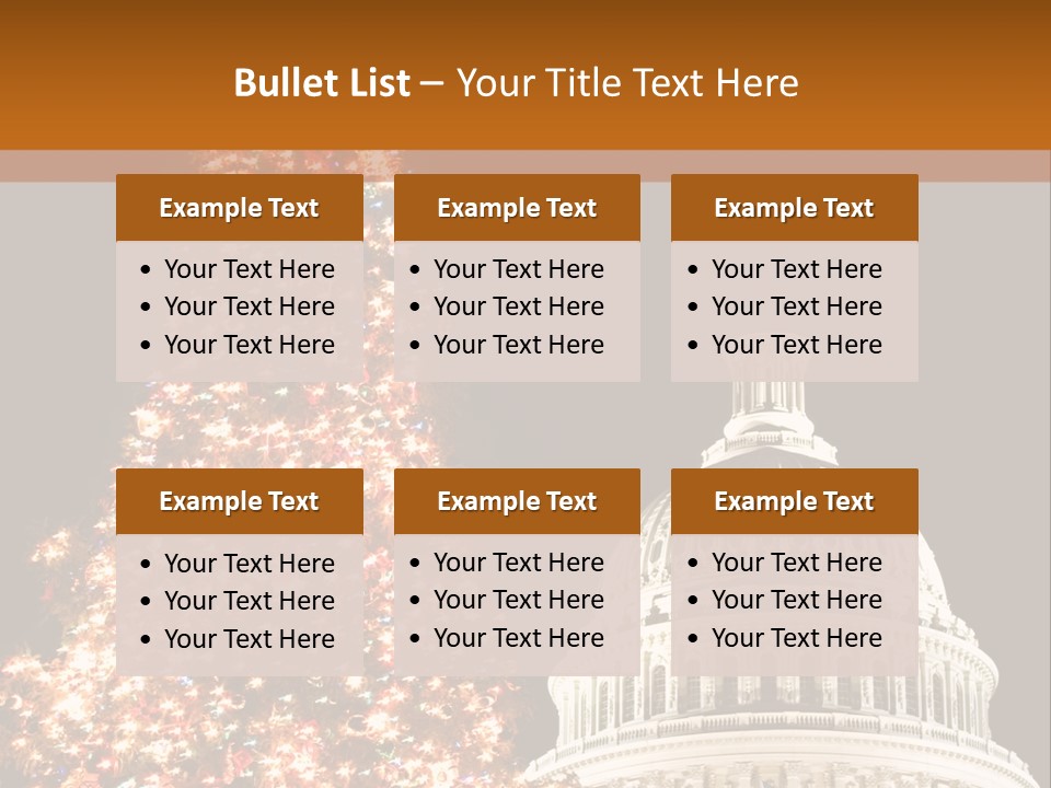 Christmas In Washington Dc PowerPoint Template