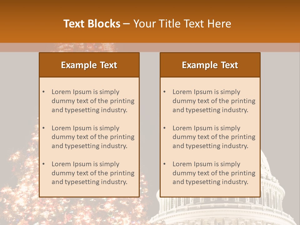 Christmas In Washington Dc PowerPoint Template
