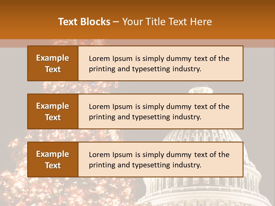 Christmas In Washington Dc PowerPoint Template