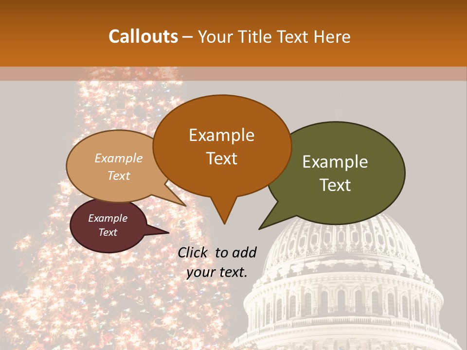 Christmas In Washington Dc PowerPoint Template