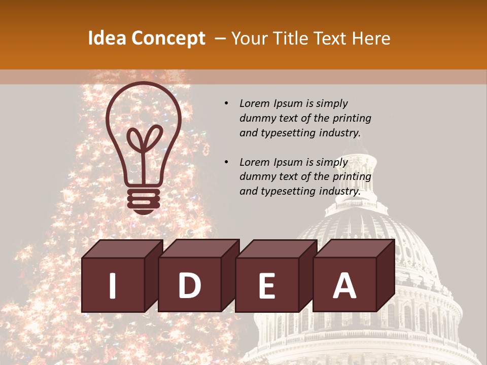 Christmas In Washington Dc PowerPoint Template