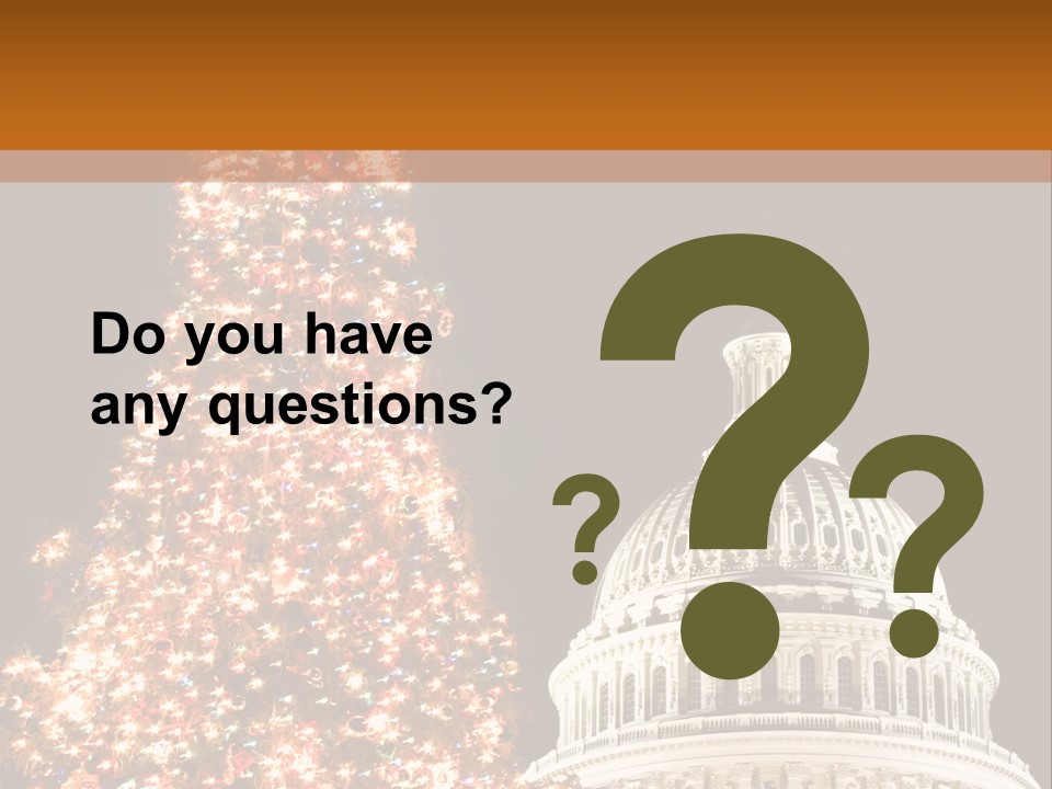 Christmas In Washington Dc PowerPoint Template