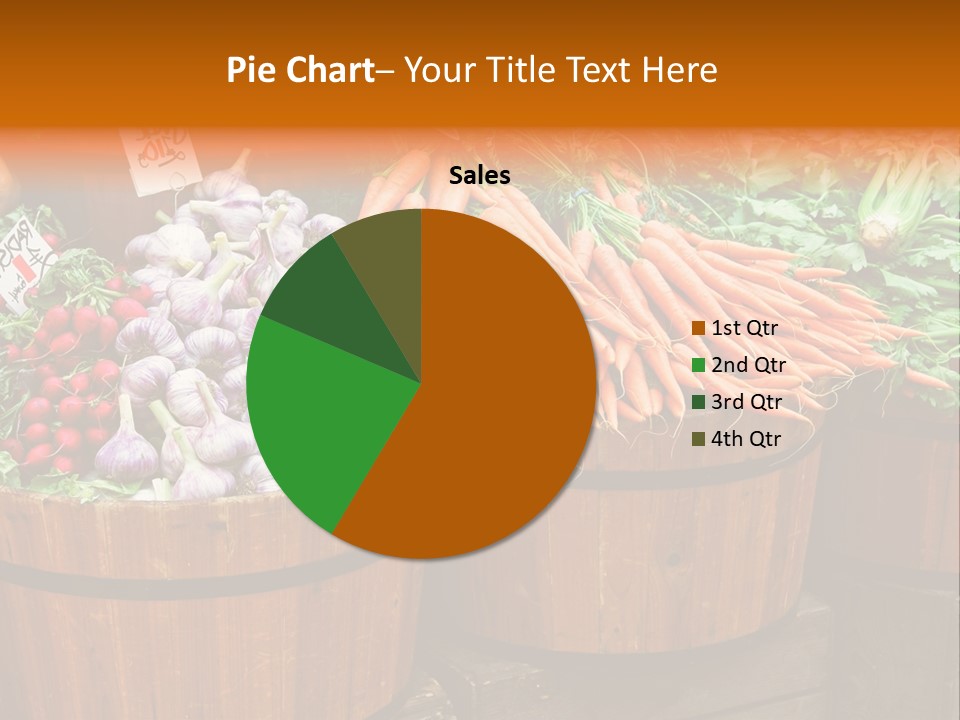 Fresh Organic Vegetables In Big Wooden Buckets PowerPoint Template