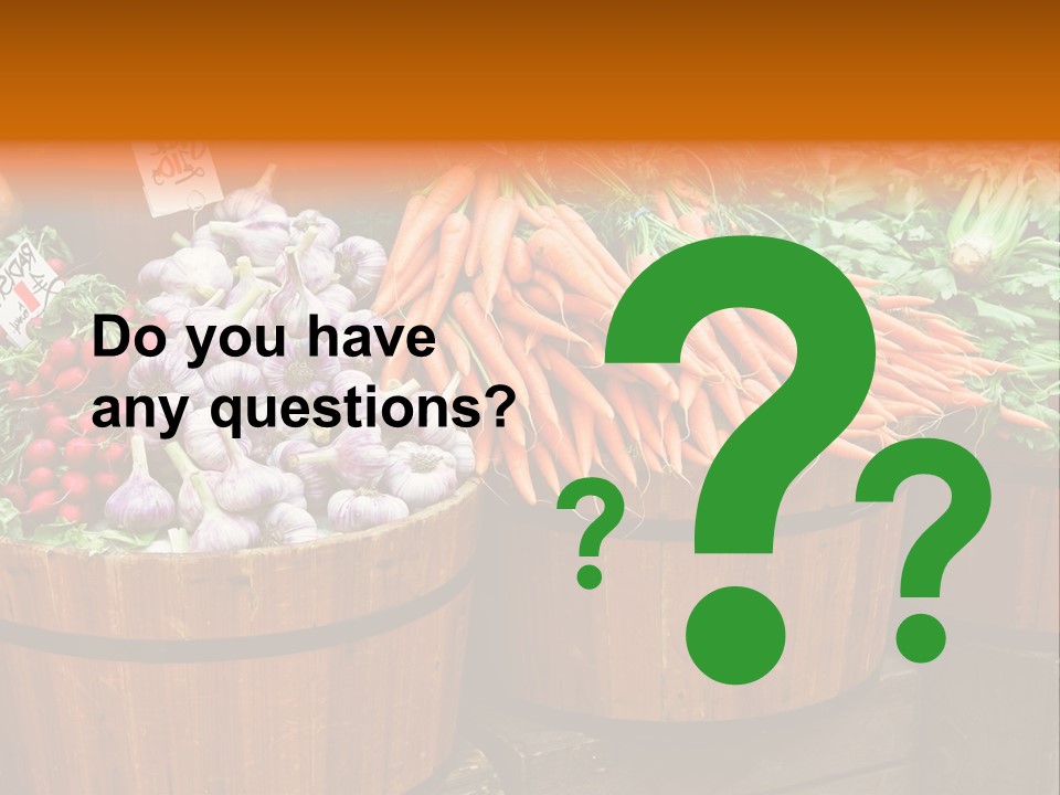 Fresh Organic Vegetables In Big Wooden Buckets PowerPoint Template