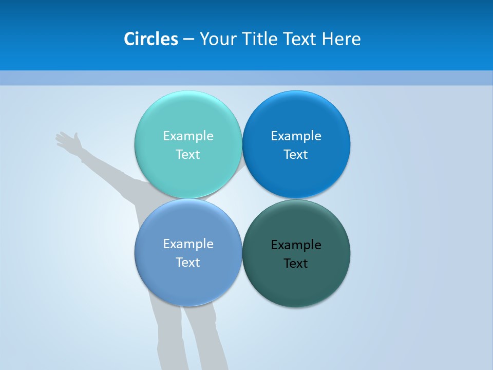 Silhouette Of A Man With Arms Lifted Up To The Sky. PowerPoint Template