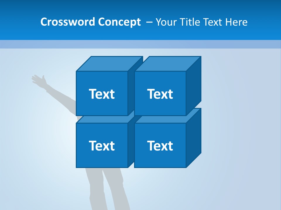 Silhouette Of A Man With Arms Lifted Up To The Sky. PowerPoint Template