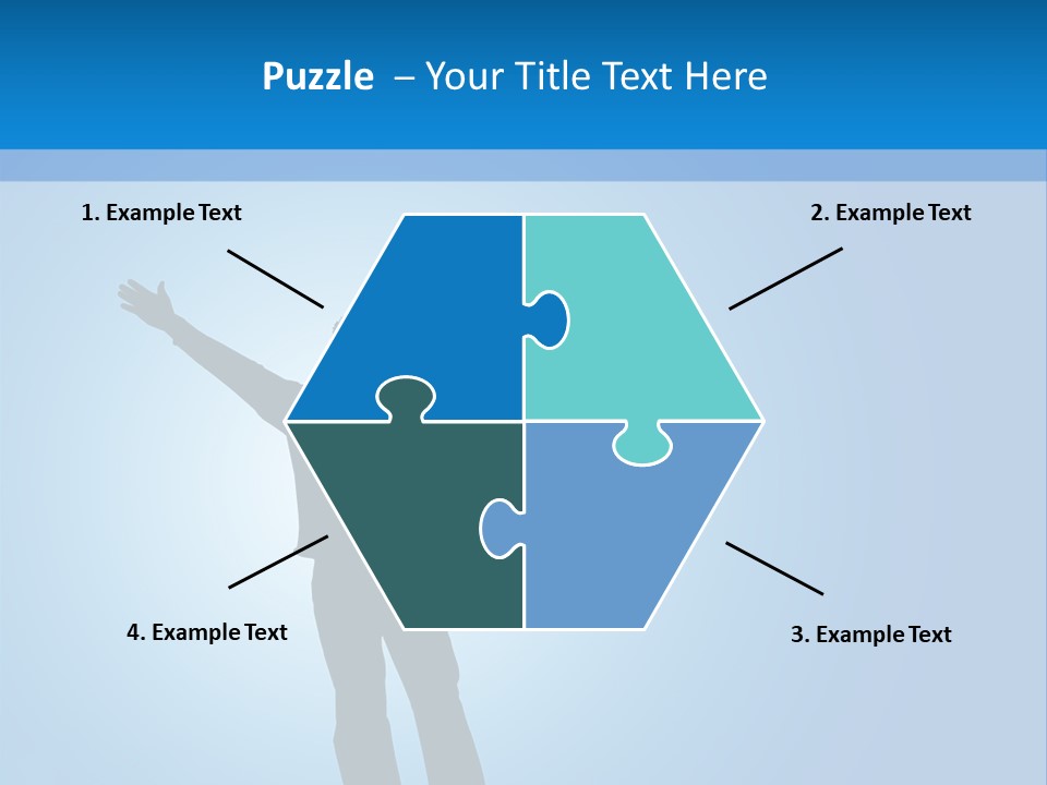 Silhouette Of A Man With Arms Lifted Up To The Sky. PowerPoint Template