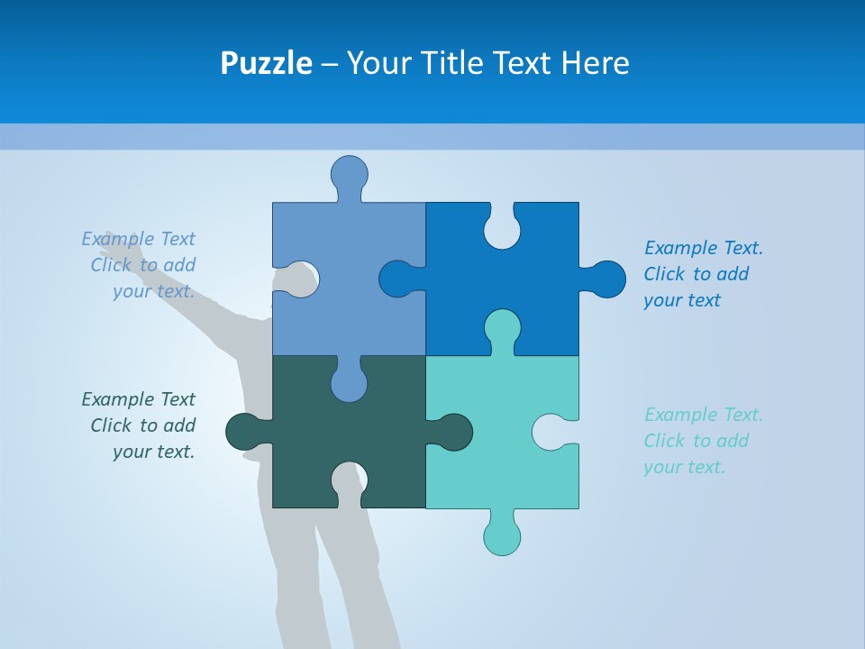 Silhouette Of A Man With Arms Lifted Up To The Sky. PowerPoint Template