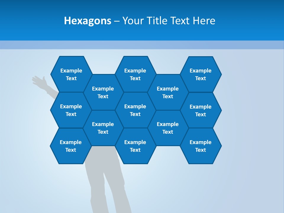 Silhouette Of A Man With Arms Lifted Up To The Sky. PowerPoint Template