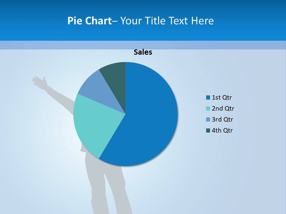 Silhouette Of A Man With Arms Lifted Up To The Sky. PowerPoint Template