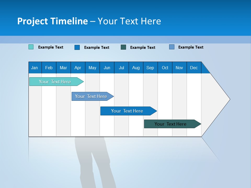 Silhouette Of A Man With Arms Lifted Up To The Sky. PowerPoint Template