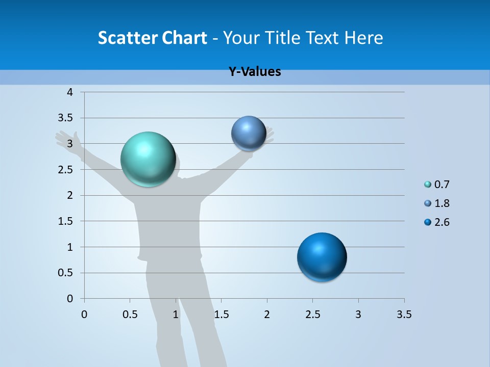 Silhouette Of A Man With Arms Lifted Up To The Sky. PowerPoint Template