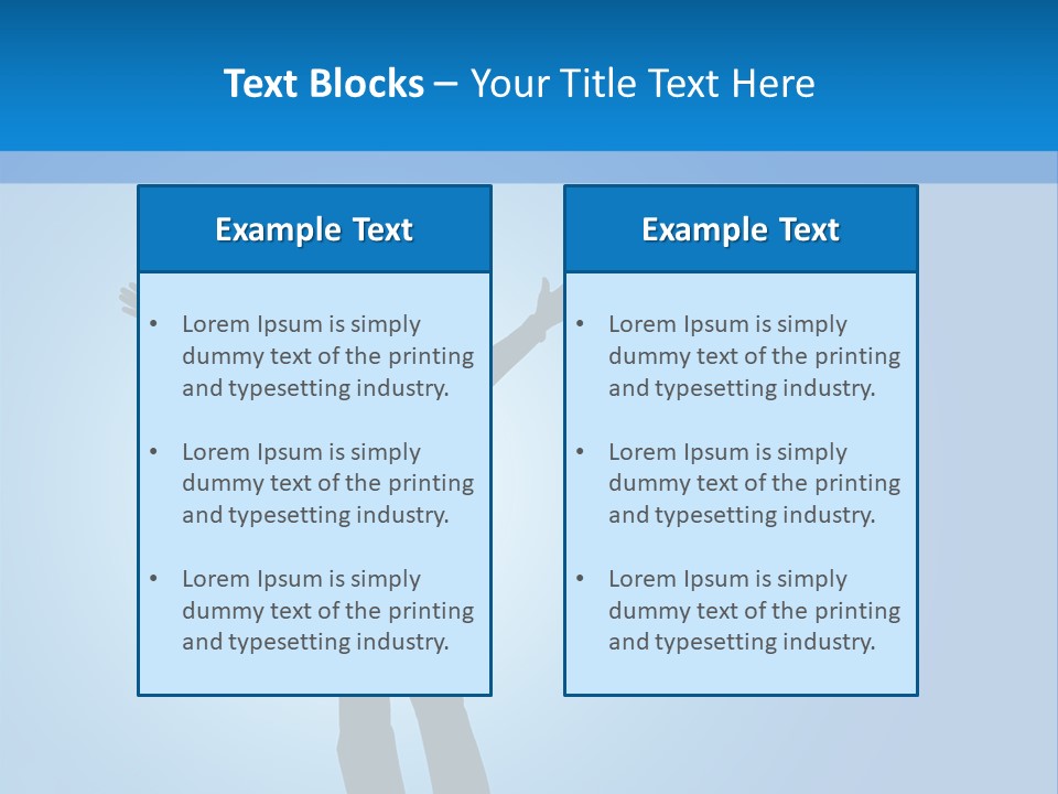 Silhouette Of A Man With Arms Lifted Up To The Sky. PowerPoint Template