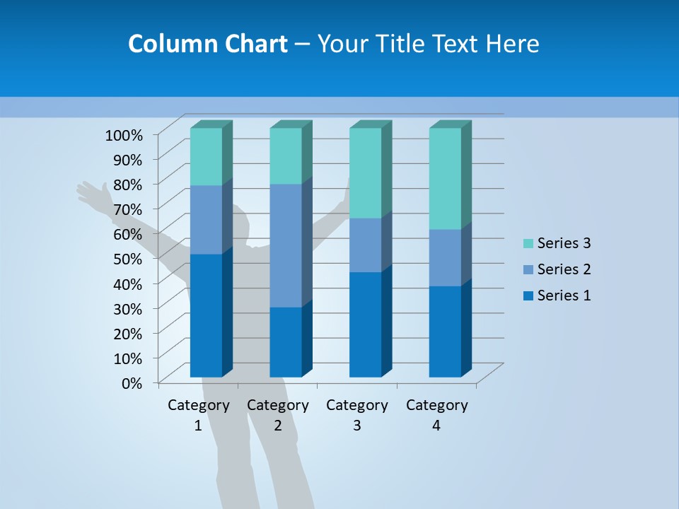 Silhouette Of A Man With Arms Lifted Up To The Sky. PowerPoint Template