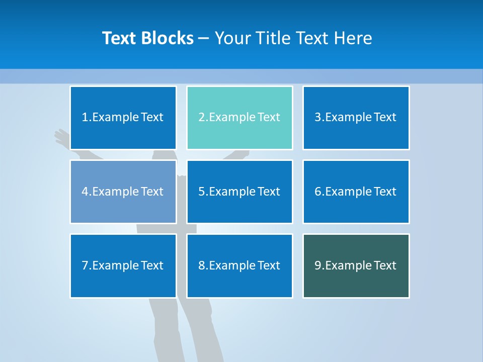 Silhouette Of A Man With Arms Lifted Up To The Sky. PowerPoint Template