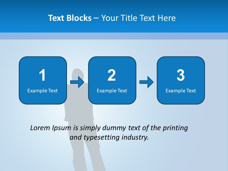 Silhouette Of A Man With Arms Lifted Up To The Sky. PowerPoint Template
