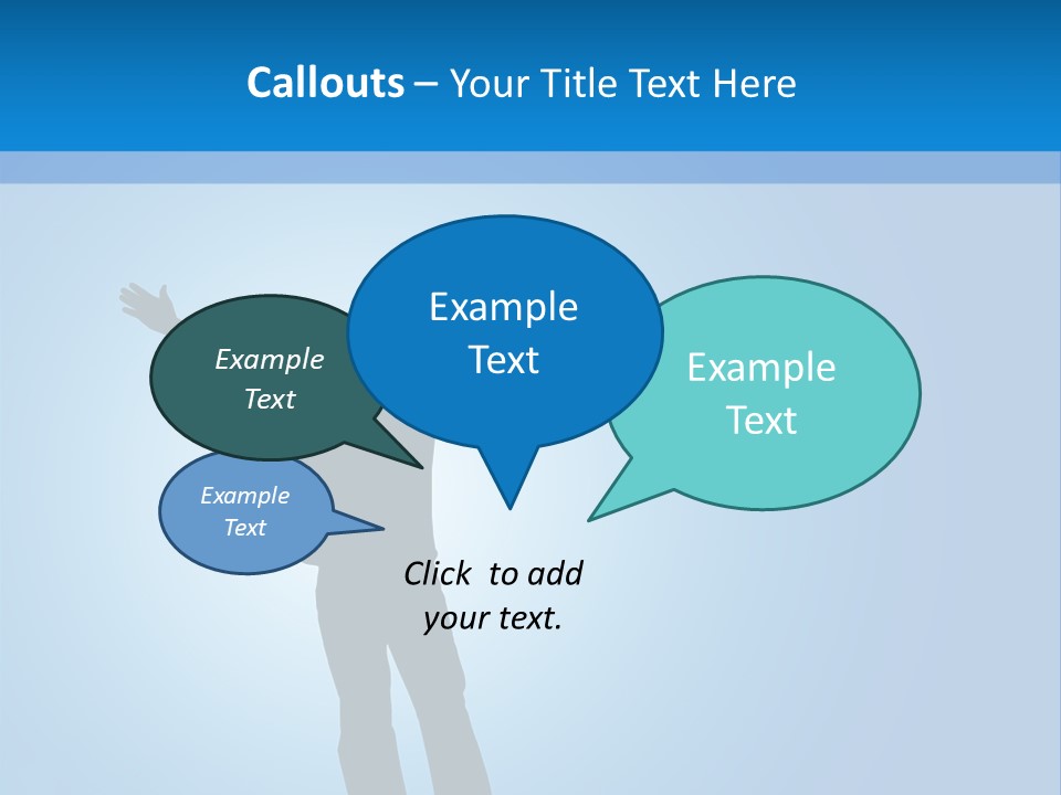 Silhouette Of A Man With Arms Lifted Up To The Sky. PowerPoint Template