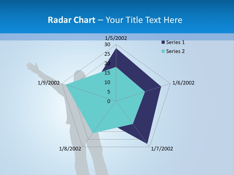 Silhouette Of A Man With Arms Lifted Up To The Sky. PowerPoint Template