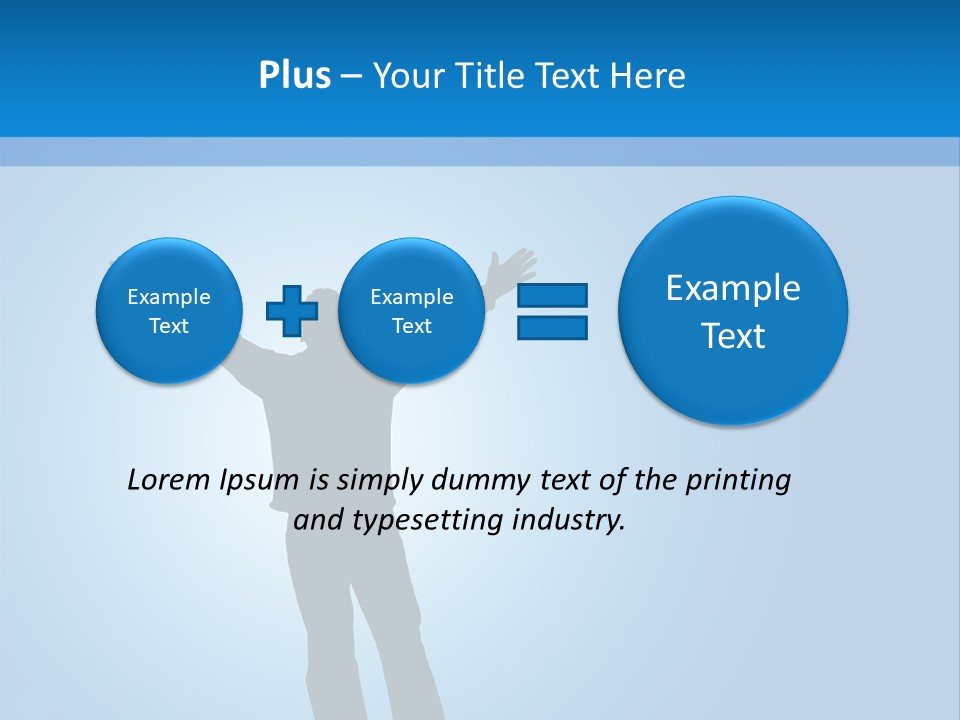 Silhouette Of A Man With Arms Lifted Up To The Sky. PowerPoint Template