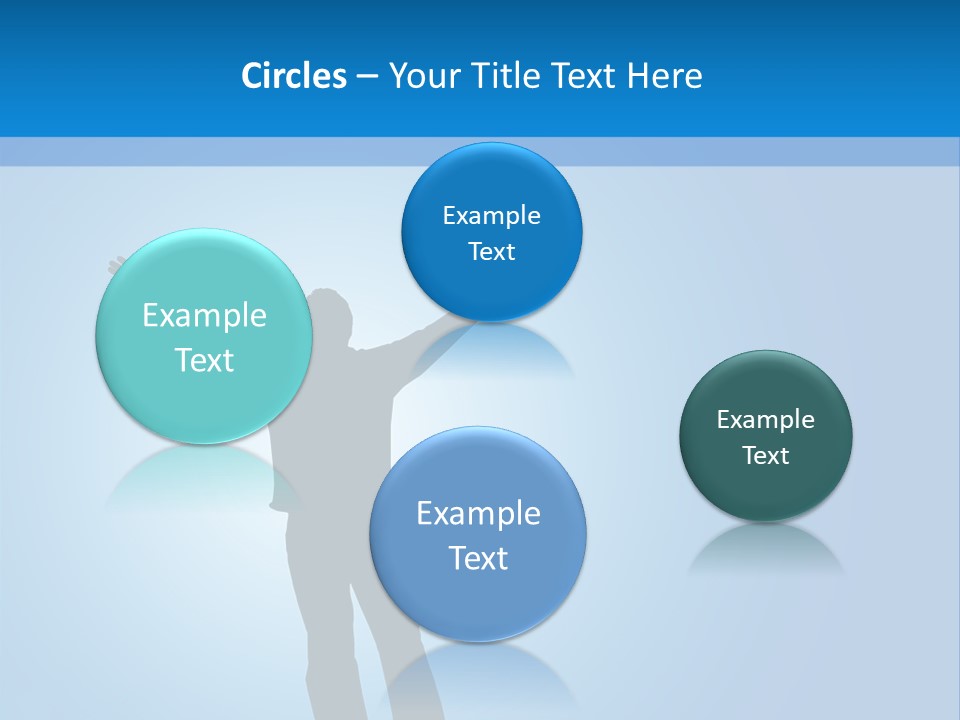 Silhouette Of A Man With Arms Lifted Up To The Sky. PowerPoint Template