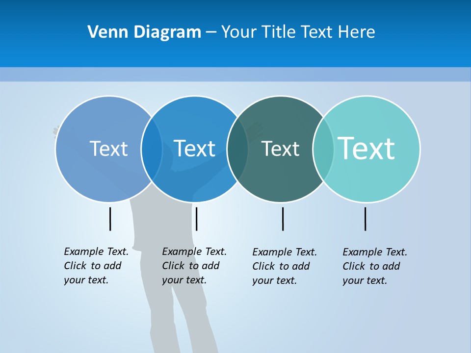 Silhouette Of A Man With Arms Lifted Up To The Sky. PowerPoint Template