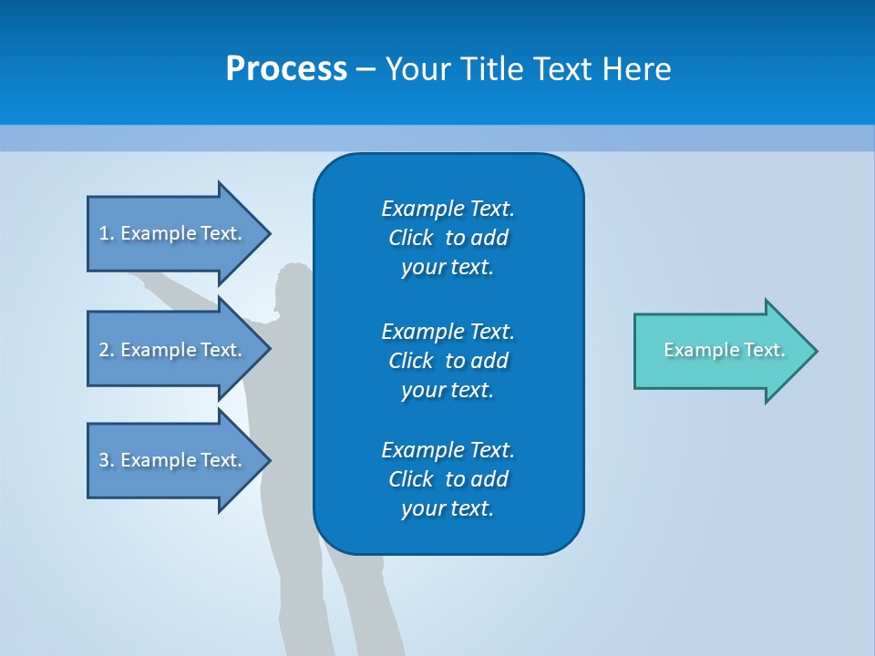 Silhouette Of A Man With Arms Lifted Up To The Sky. PowerPoint Template