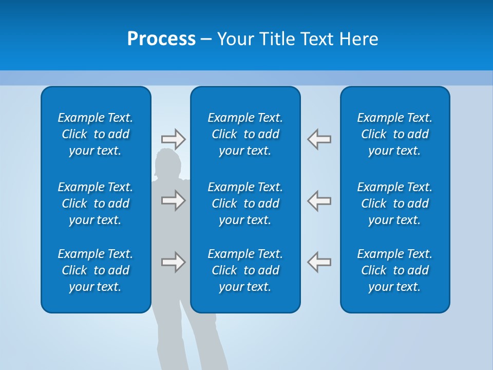 Silhouette Of A Man With Arms Lifted Up To The Sky. PowerPoint Template
