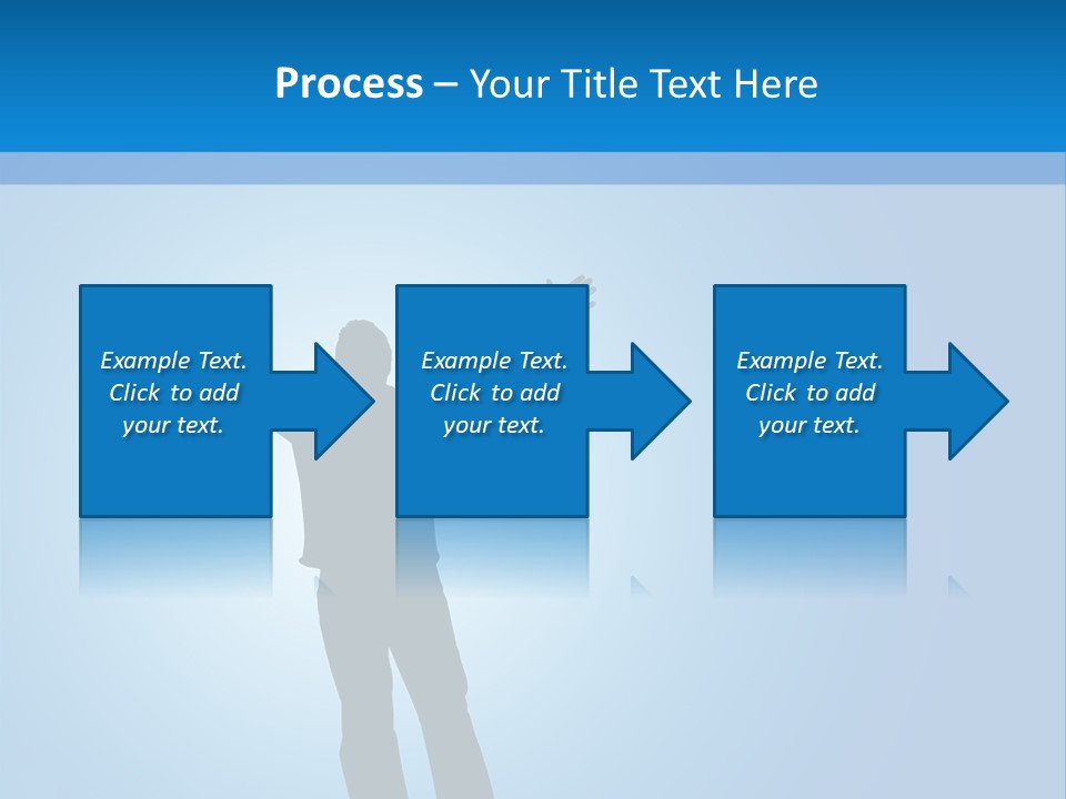 Silhouette Of A Man With Arms Lifted Up To The Sky. PowerPoint Template