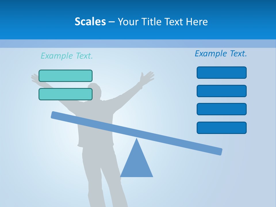 Silhouette Of A Man With Arms Lifted Up To The Sky. PowerPoint Template