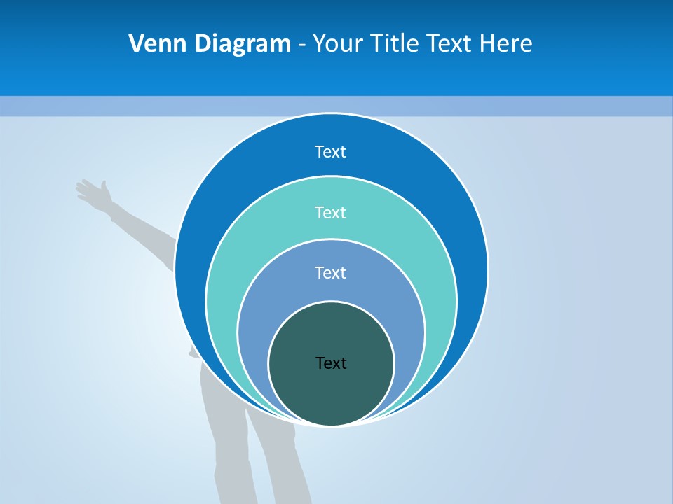 Silhouette Of A Man With Arms Lifted Up To The Sky. PowerPoint Template