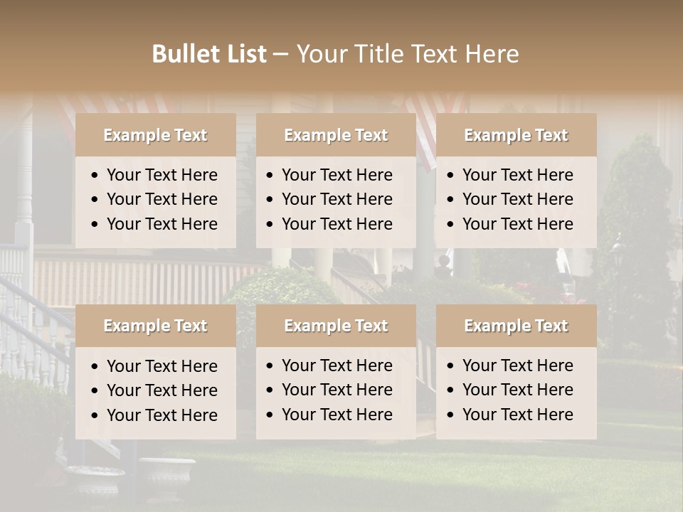 American Flags Flying Proudly On Front Porches Of A Small Town During A Holiday PowerPoint Template