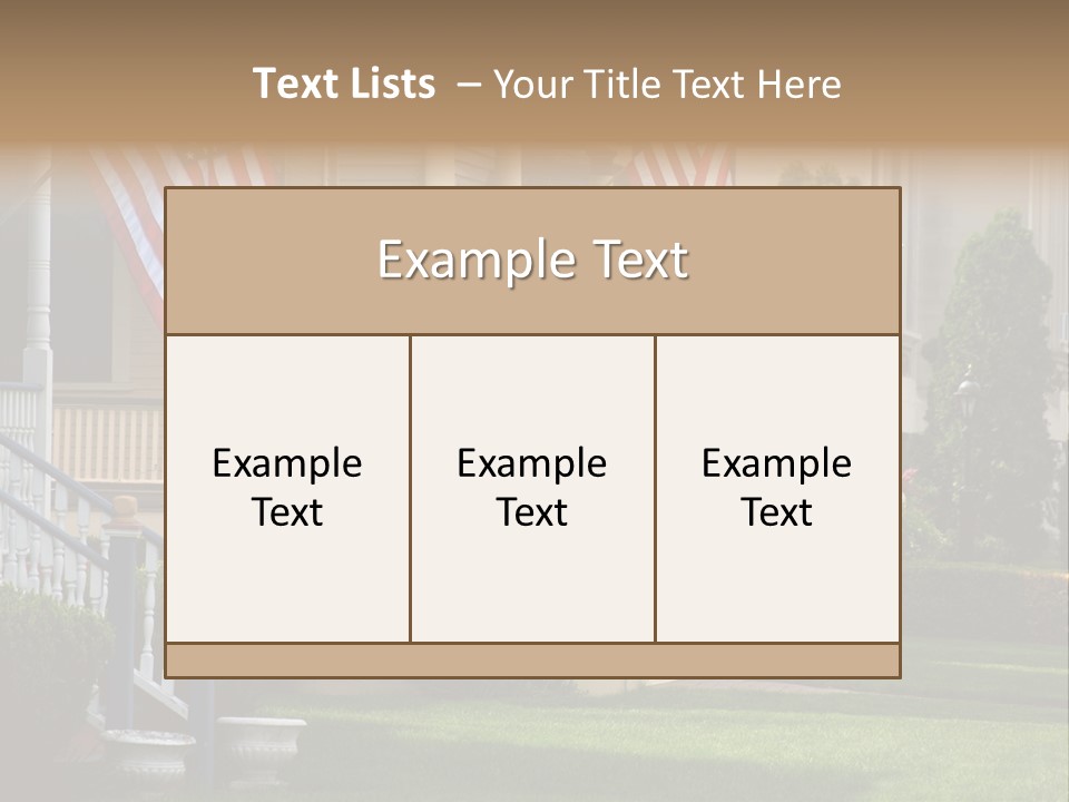 American Flags Flying Proudly On Front Porches Of A Small Town During A Holiday PowerPoint Template