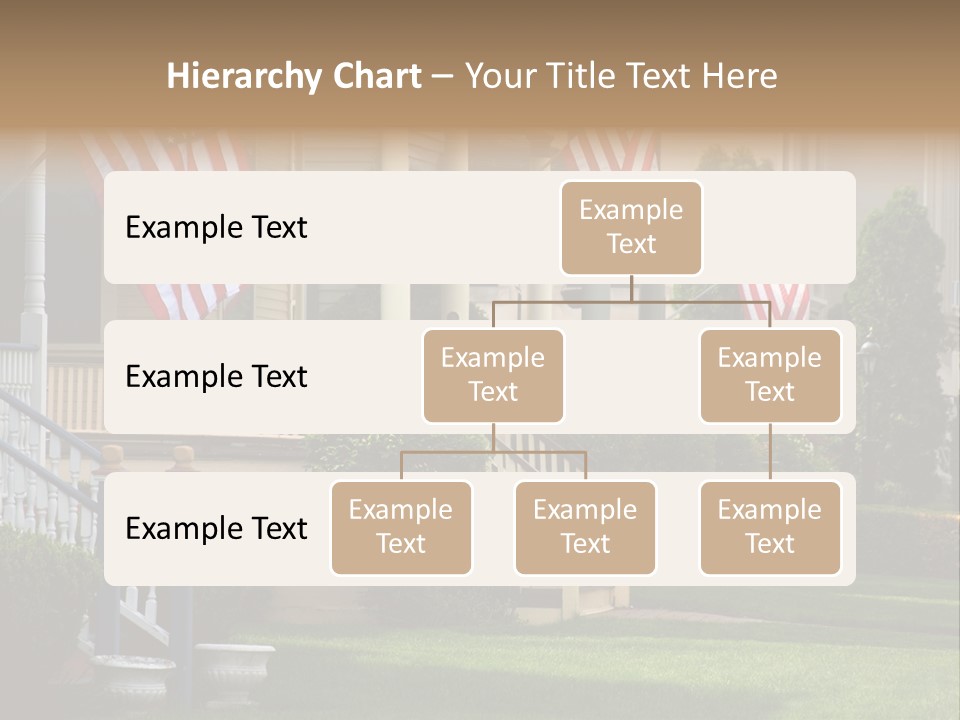 American Flags Flying Proudly On Front Porches Of A Small Town During A Holiday PowerPoint Template