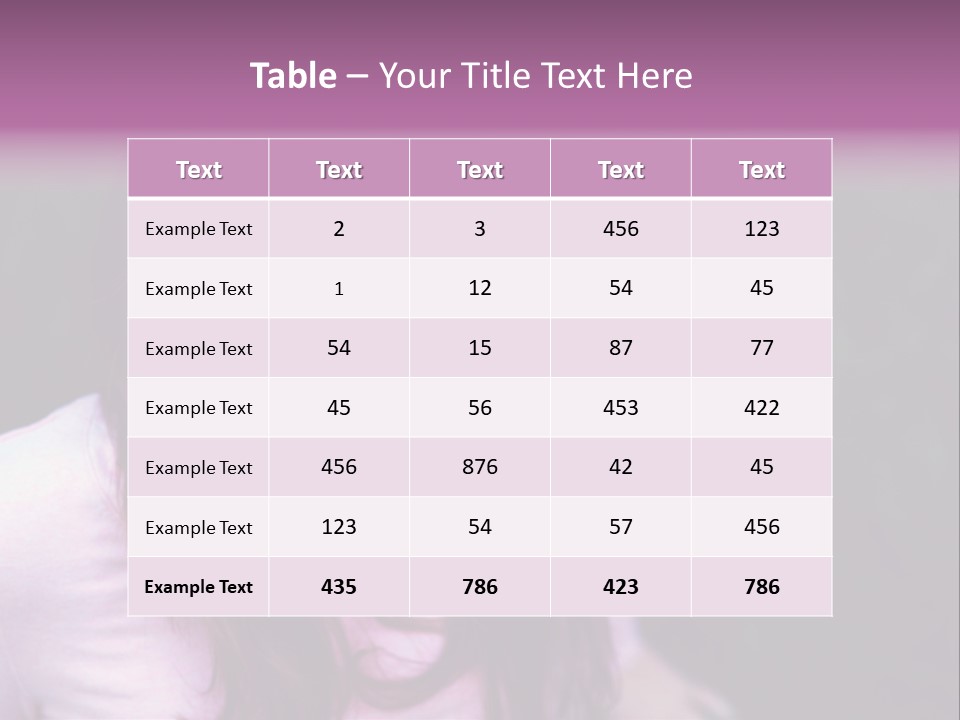 Beautiful Brunette Girl With Long Hair And Braces PowerPoint Template