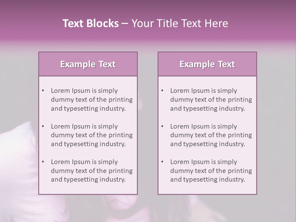 Beautiful Brunette Girl With Long Hair And Braces PowerPoint Template