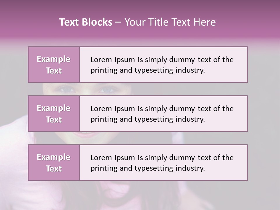 Beautiful Brunette Girl With Long Hair And Braces PowerPoint Template