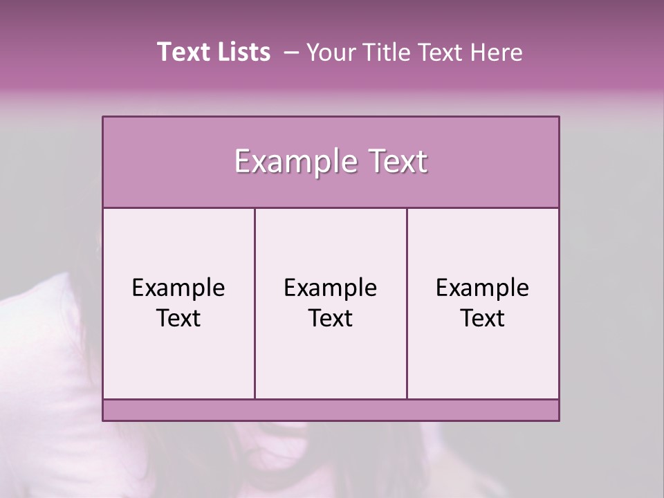 Beautiful Brunette Girl With Long Hair And Braces PowerPoint Template