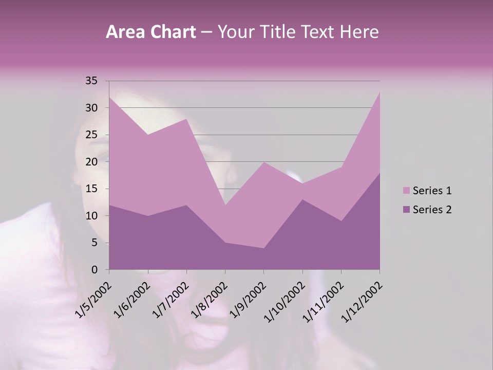 Beautiful Brunette Girl With Long Hair And Braces PowerPoint Template