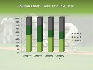 A Cricket Batsman Ready To Bat. PowerPoint Template