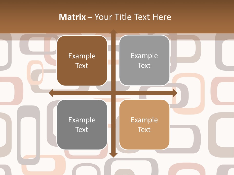 Seamless Retro Squares In Autumn Shades - Tiles In Any Direction PowerPoint Template