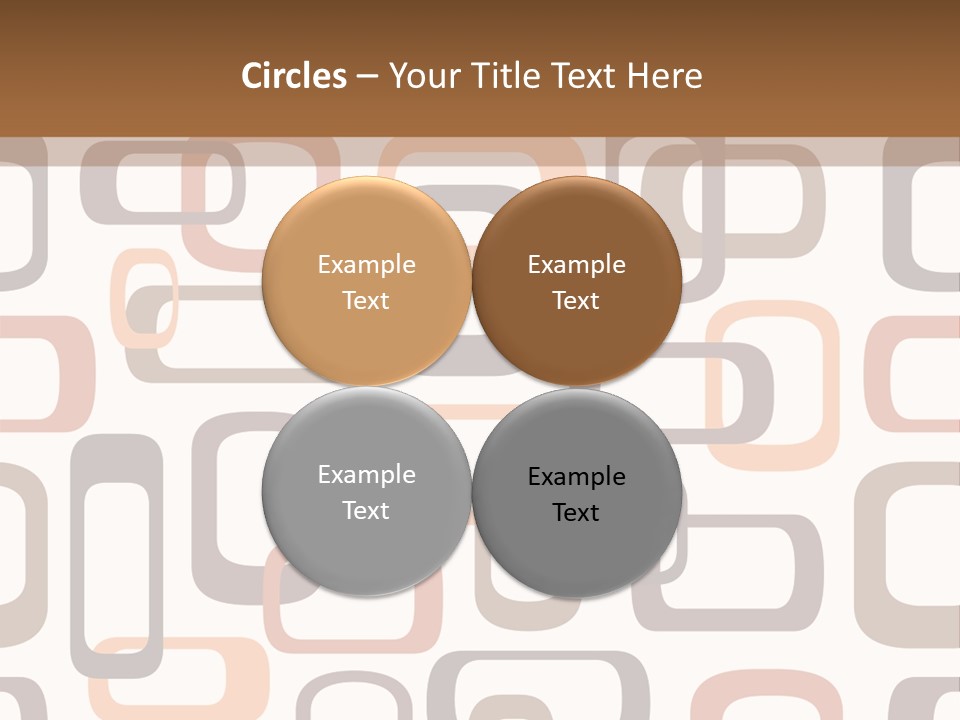 Seamless Retro Squares In Autumn Shades - Tiles In Any Direction PowerPoint Template