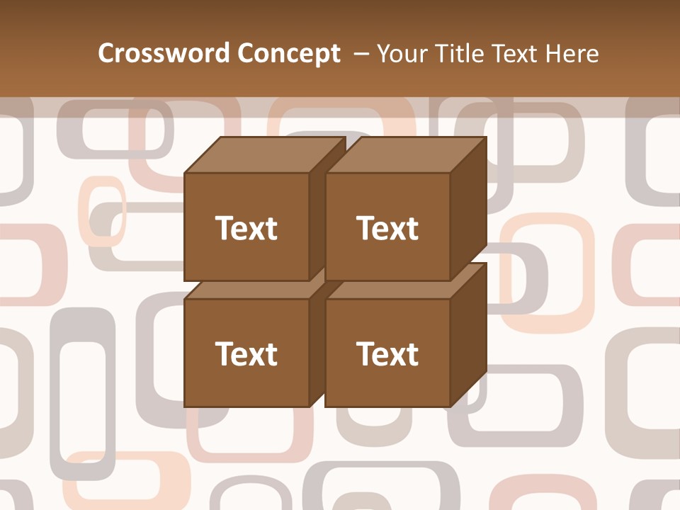 Seamless Retro Squares In Autumn Shades - Tiles In Any Direction PowerPoint Template