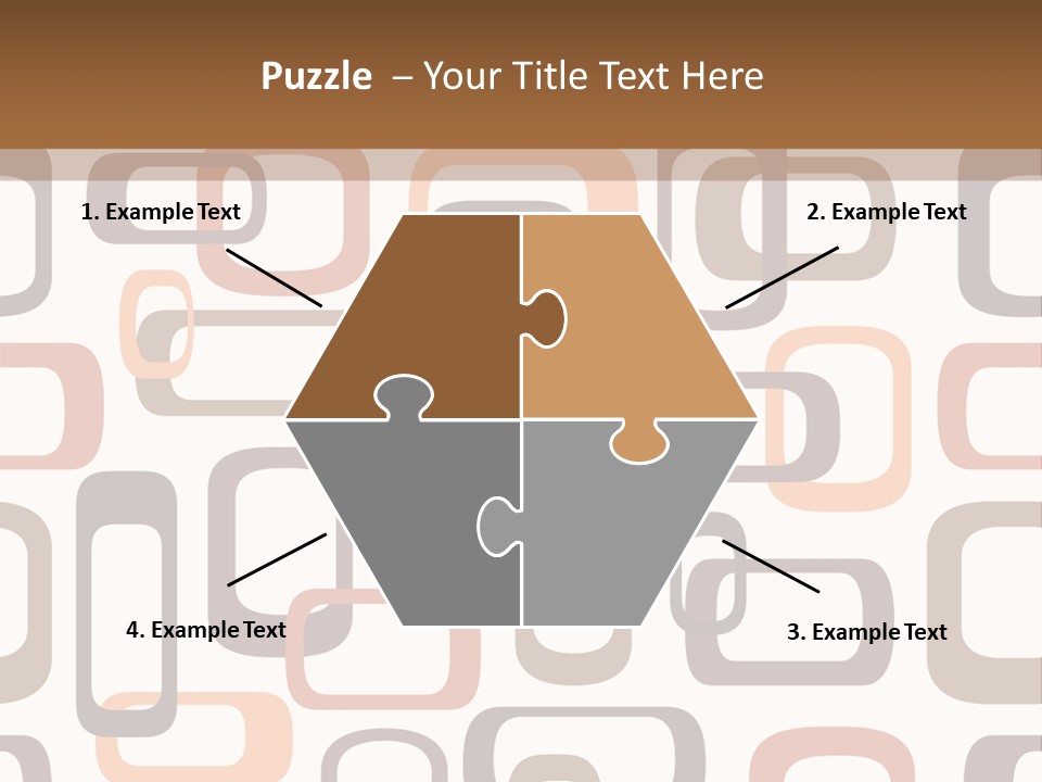 Seamless Retro Squares In Autumn Shades - Tiles In Any Direction PowerPoint Template